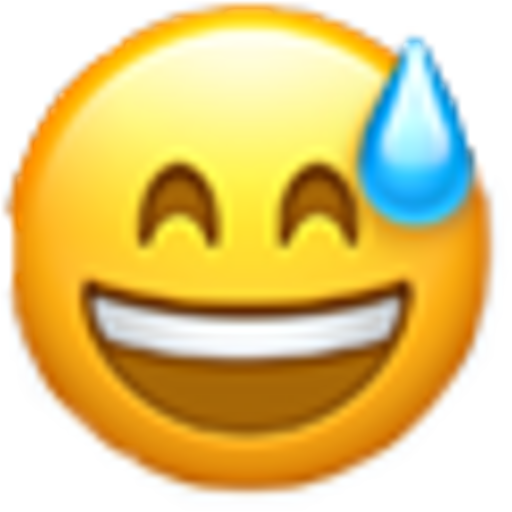 Yellow Emoji Face Blue Sweat Tear Smile Remixit Flouris - Manny Mua Brother Nick (1024x1024), Png Download