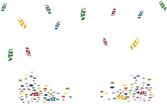 Праздничные Украшения, Мишура, Конфетти, Holiday Decorations, - Celebration Decorations Png (600x375), Png Download