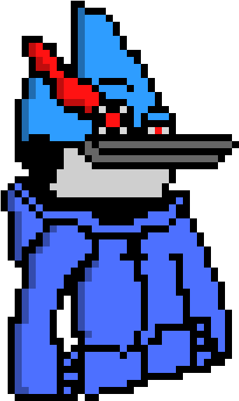 Mordecai - Pixel Art (450x610), Png Download