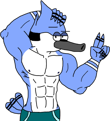 Mordecai - Cartoon (480x534), Png Download