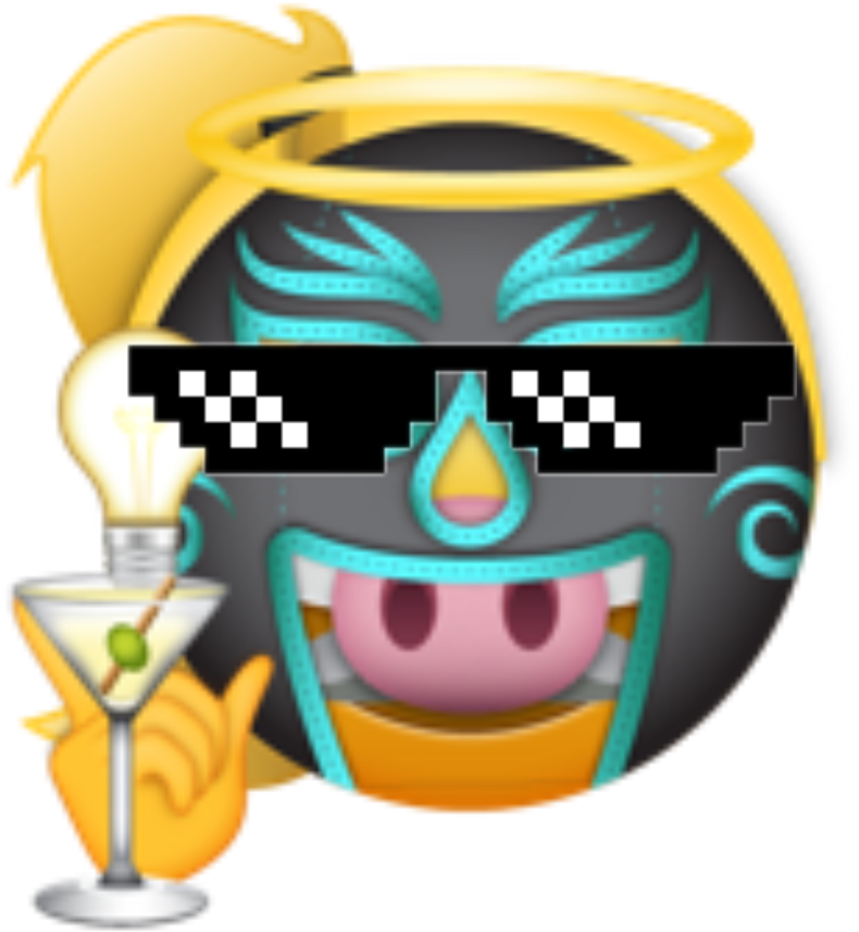 Sunglasses Mlg Pig Sweden Sverige Angel Emoji Emojistic (1024x1024), Png Download