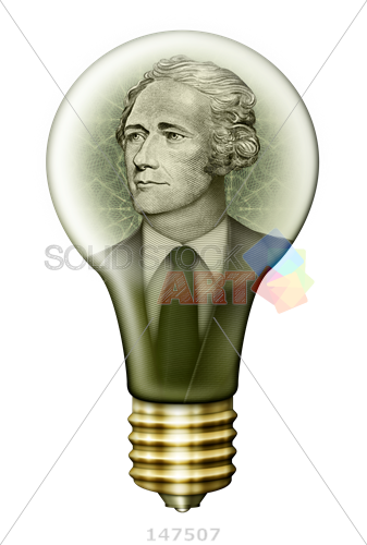 Alexander Hamilton 10 Dollar Bill (337x500), Png Download