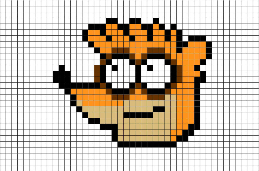 2 Download The Template - Pixel Art Regular Show (880x581), Png Download