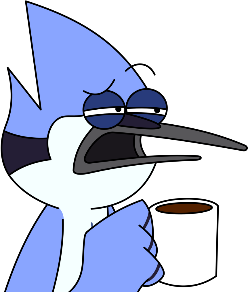 View Samegoogleiqdbsaucenao Coffe , - Regular Show Mordecai Renders (1024x1024), Png Download
