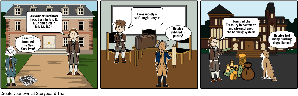 Alexander Hamilton - Cartoon (1164x385), Png Download
