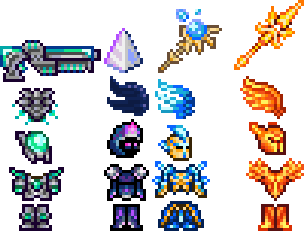Download Terraria Best Armor And Weapons Pixel Art Maker Pixel Art