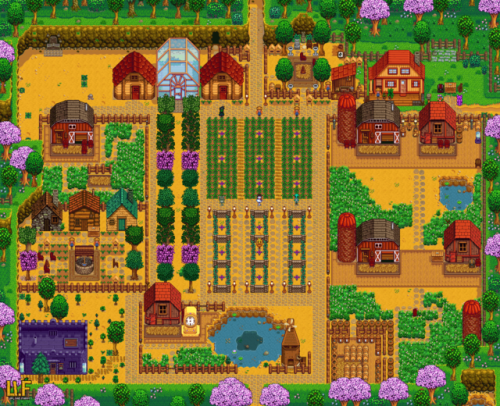 I Never Actually Shared My Farm Layout From My Main - Cartoon (500x406), Png Download