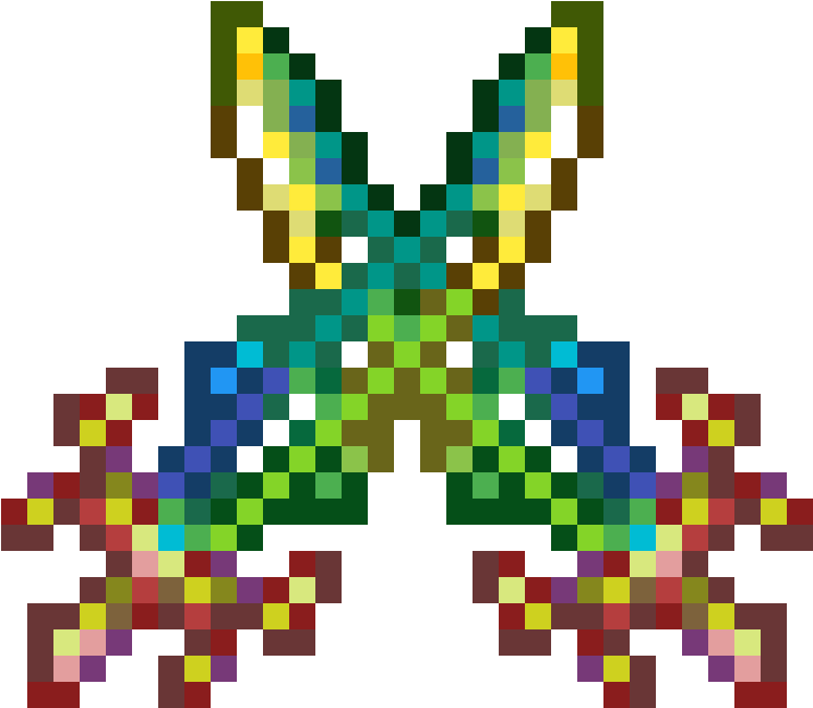 Terraria Terra Blade - Terraria Sword Pixel Art (1200x1200), Png Download