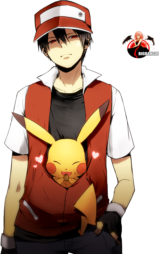 Pokemon Red Png - Pokemon Trainer Red (690x850), Png Download