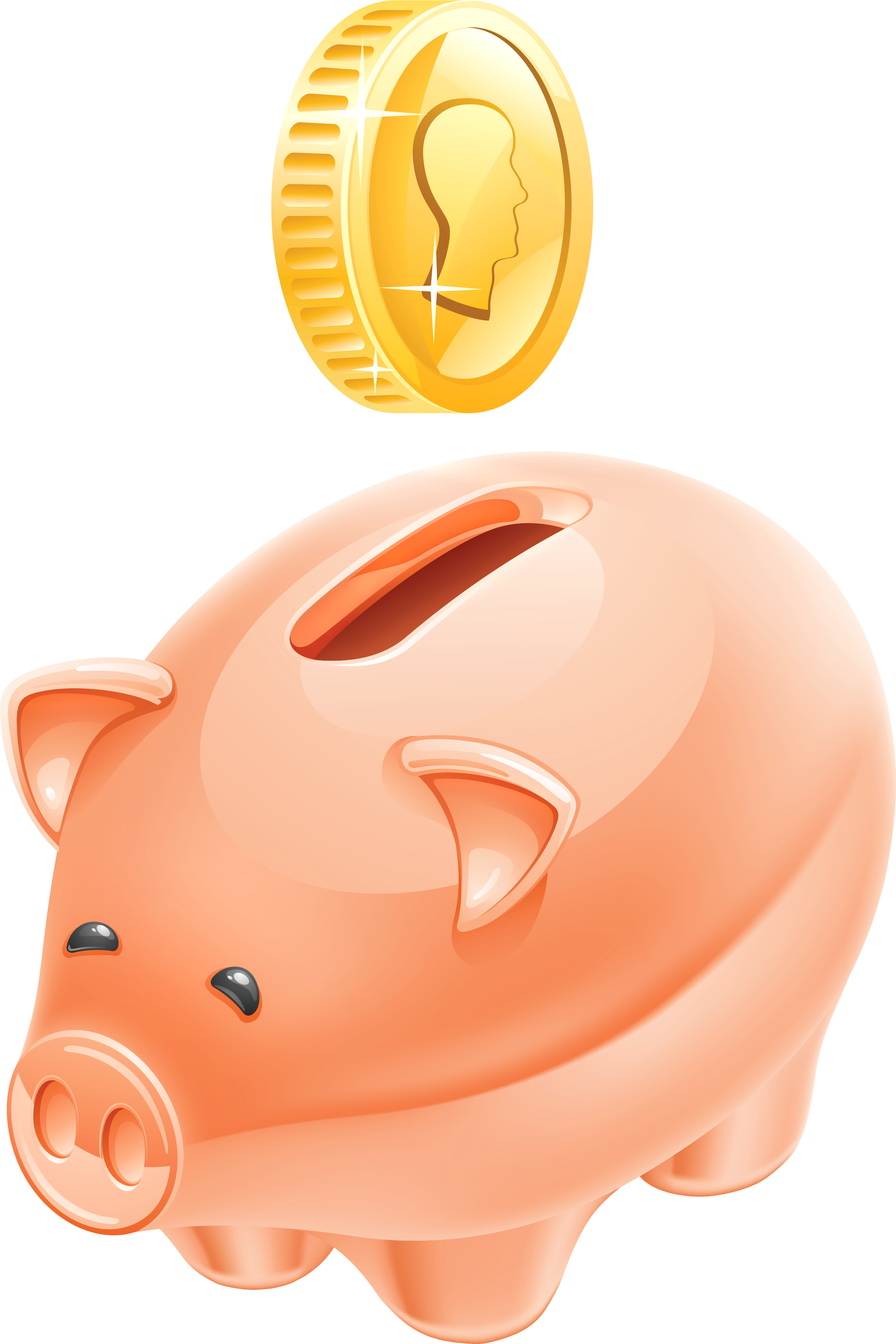 Piggy Bank Png (2880x4297), Png Download