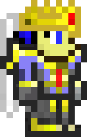 Terraria Character - Pixel Art Maker Terraria (380x440), Png Download