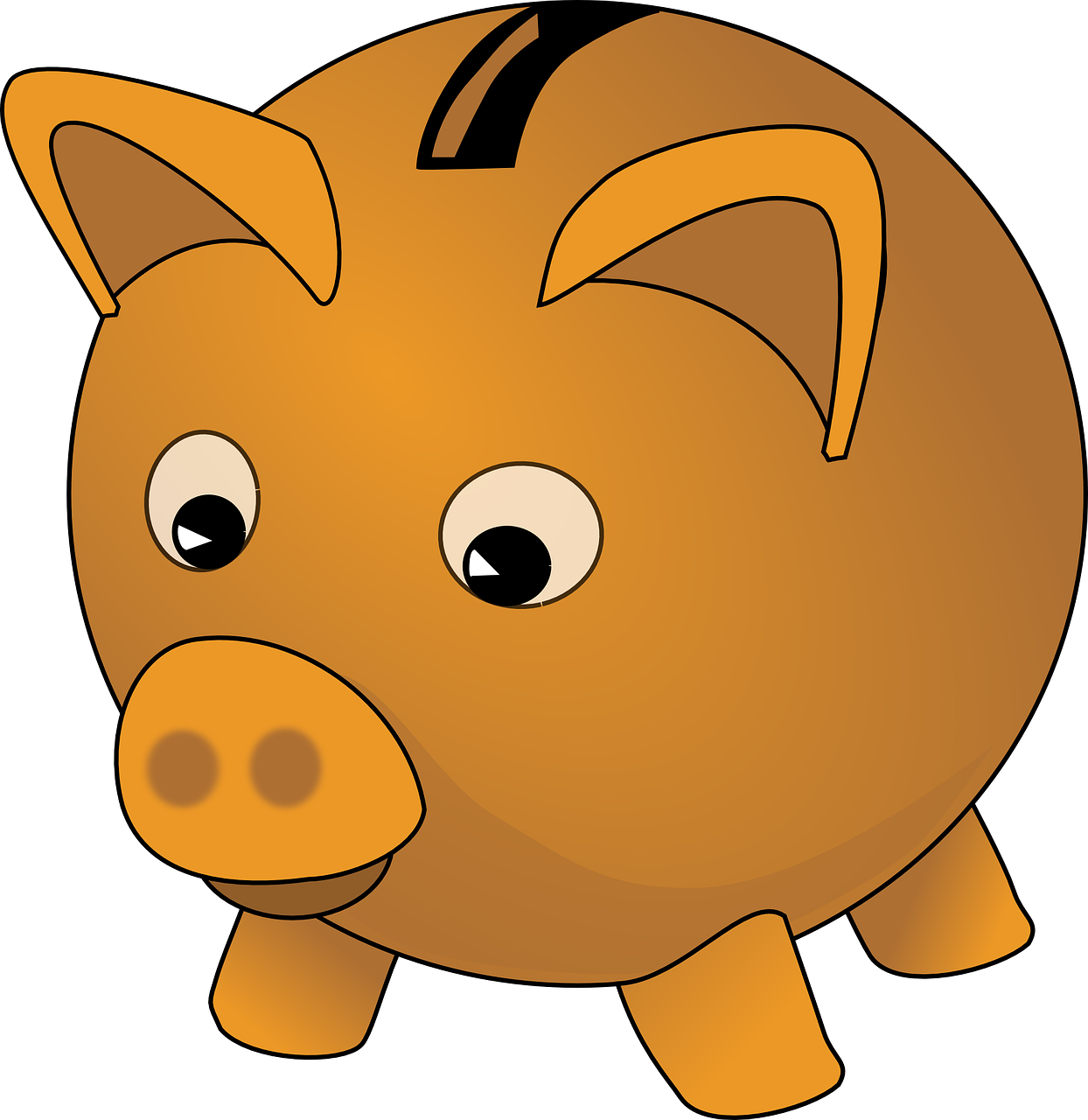 Pig, Bank, Piggy, Child, Money, Save, Slot - Blue Piggy Bank Clipart (622x640), Png Download