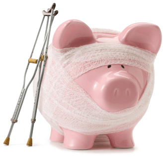 Broken Piggy Bank Png (366x328), Png Download
