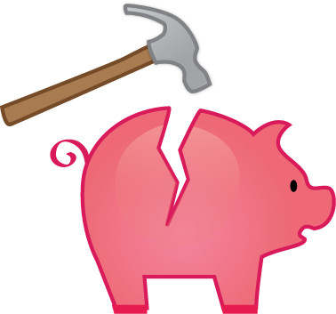 Download Fancy - Broken Piggy Bank Clipart PNG Image with No Background -  