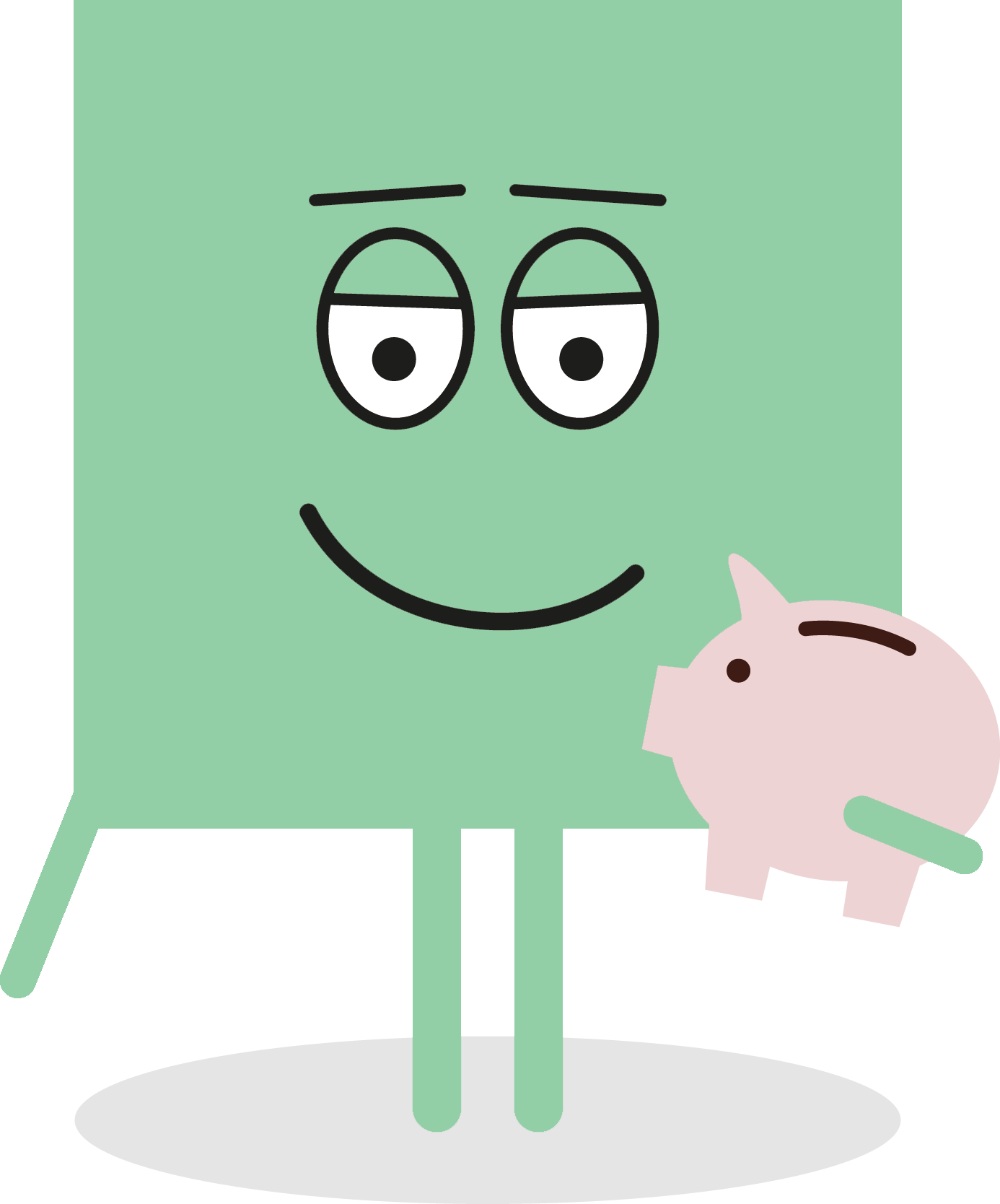 Green Piggy Bank - Archive (1386x1668), Png Download