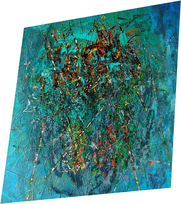 Fireworks - Painting (1000x1000), Png Download