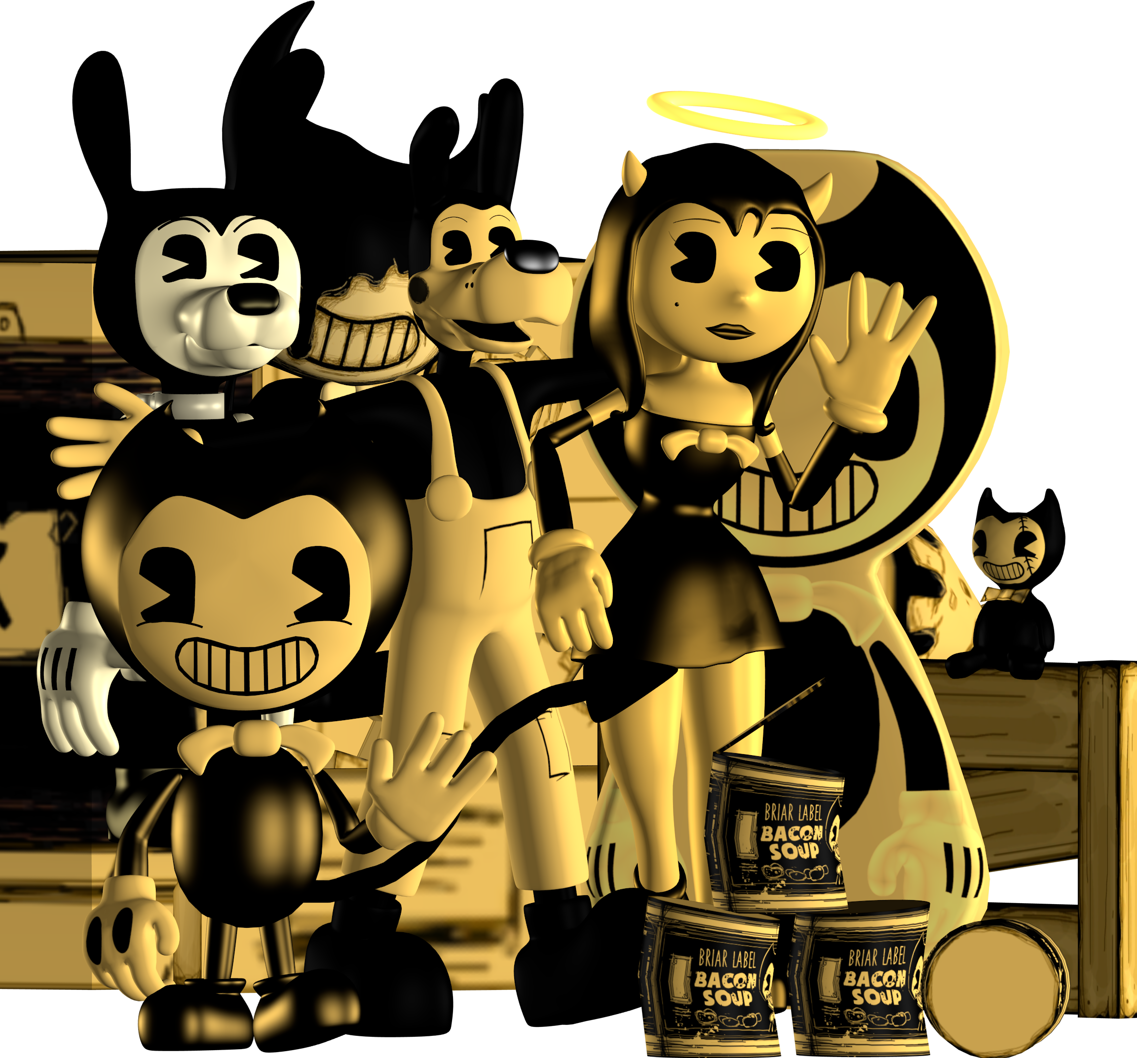 Alice Angel, Bendy And The Ink Machine, Blenders, Gravity - Bendy And The Ink Machine (2304x2145), Png Download