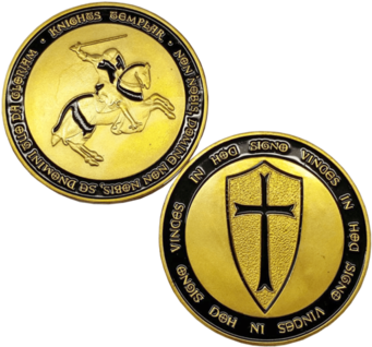 Knights Templar Cross Souvenir Crusader Commemorative - Commemorative Coin (400x400), Png Download