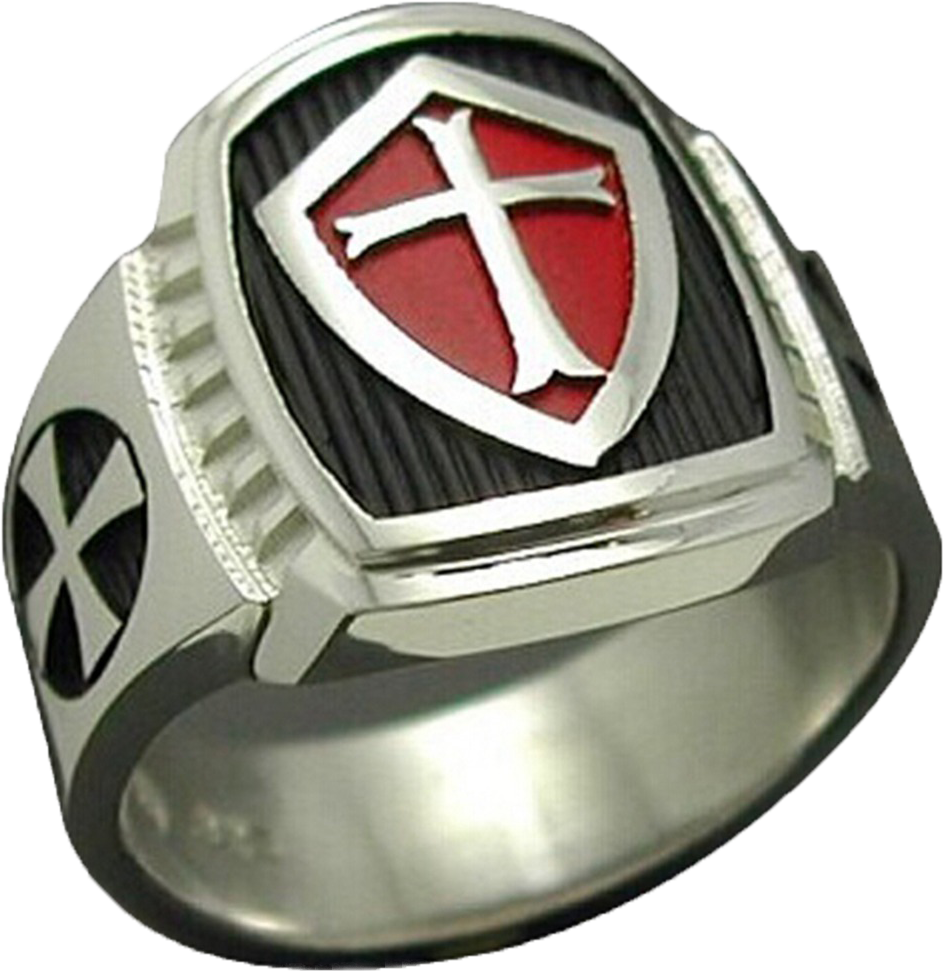 Size 7-15 Stainless Steel Titanium Red Armor Shield (1000x1000), Png Download