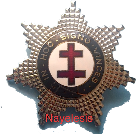 Knight Templar Silver Star Double Cross Heavy Duty - Freemasonry (455x452), Png Download