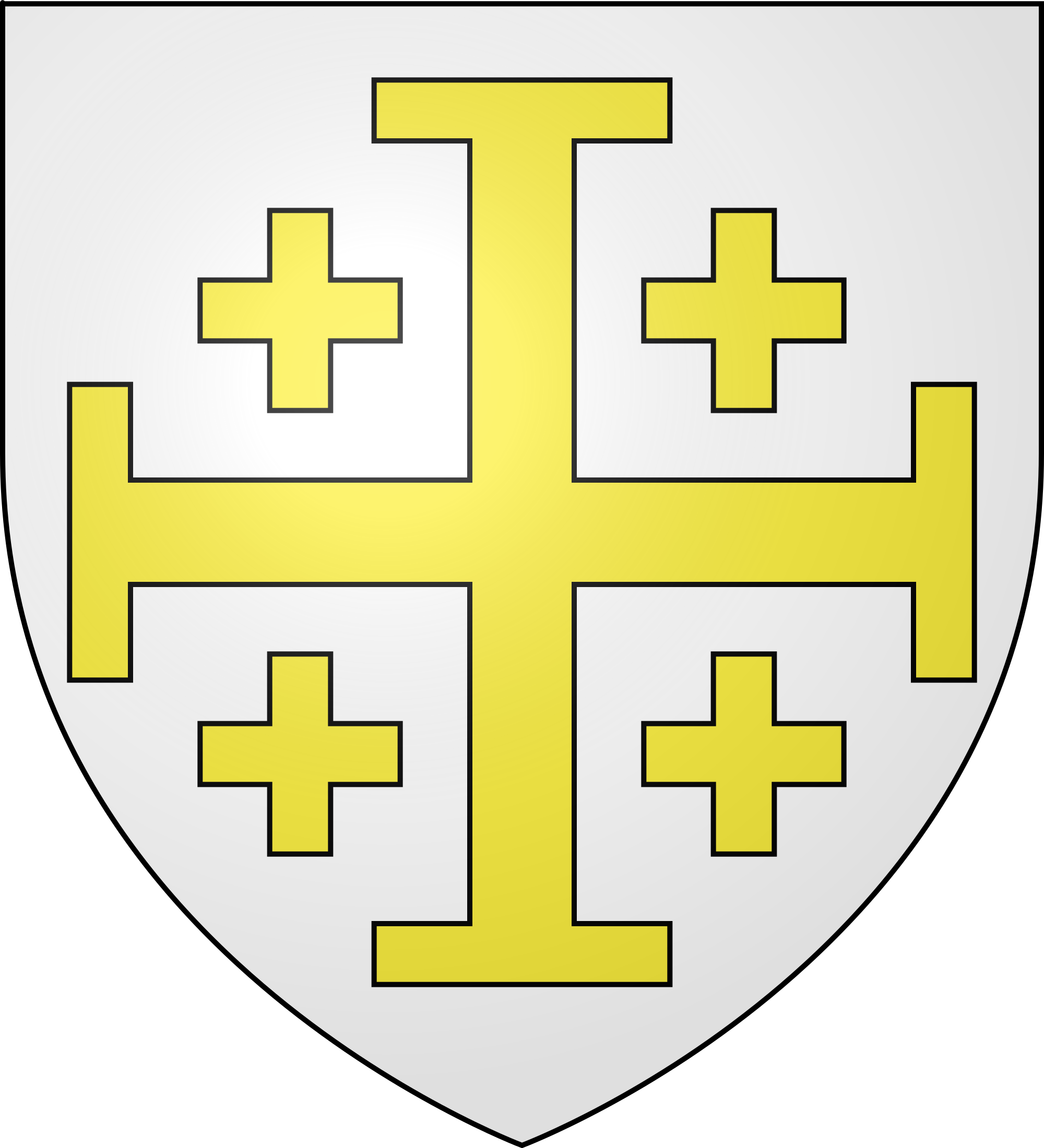 The Conventional Arms Of The Kingdom Of Jerusalem, - Kingdom Of Jerusalem (2000x2200), Png Download