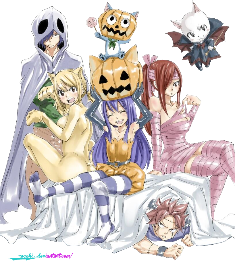 Fairies Clipart Halloween - Fairy Tail Halloween Hiro Mashima (817x941), Png Download