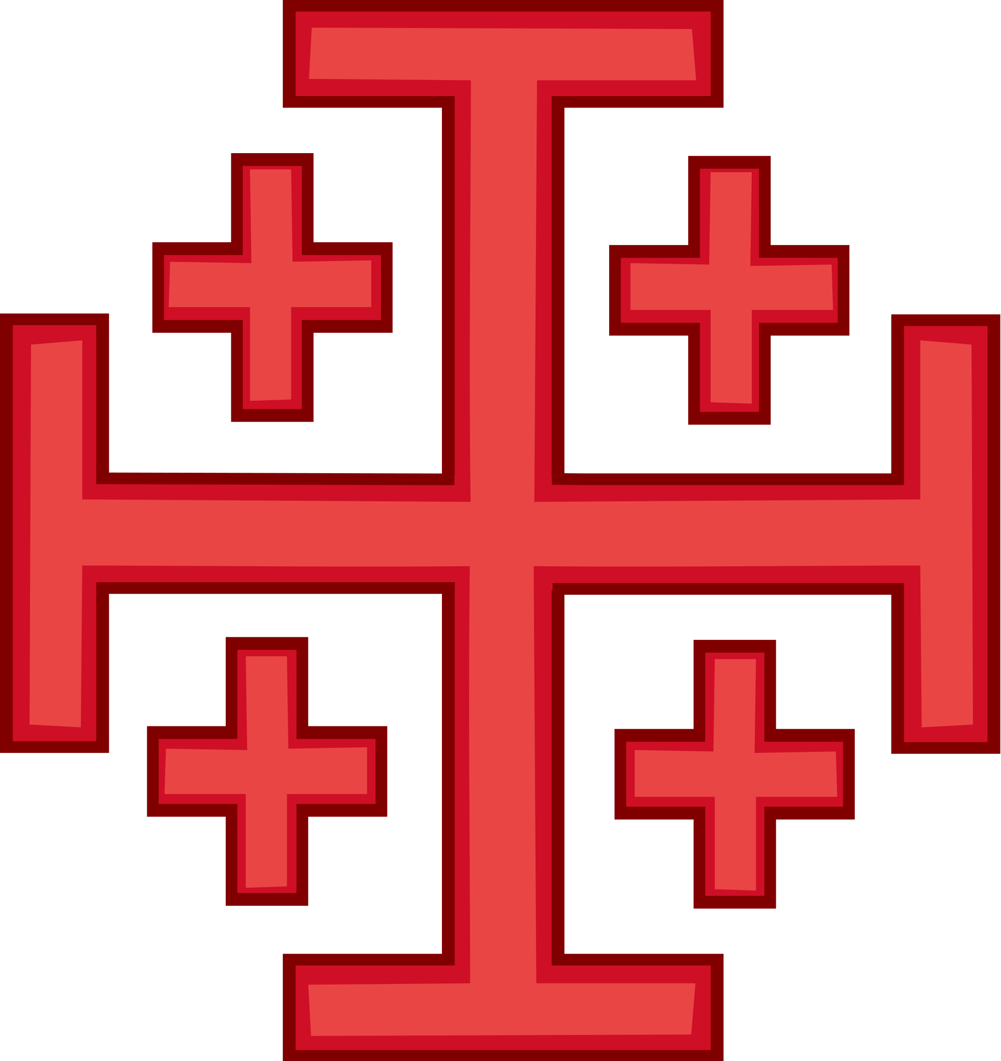 Jerusalem Cross Of The Order Of The Holy Sepulchre - Order Of The Holy Sepulchre Cross (2000x2121), Png Download