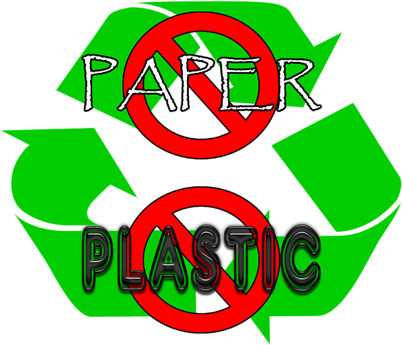 Bleed Area May Not Be Visible - No Plastic No Paper (600x514), Png Download