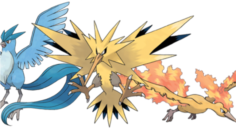 Pokémon Articuno Zapdos Y Moltres (768x432), Png Download