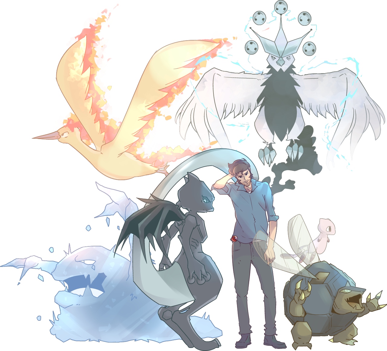 Delta Species Champion Fire - Moltres (1280x1161), Png Download