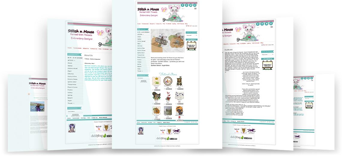 Stiches N Mouse - Web Page (1140x519), Png Download