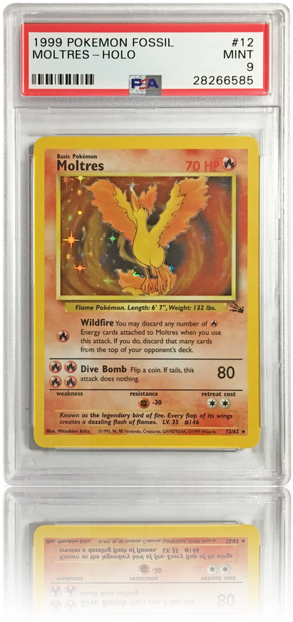 Pokemon Moltres 12 Fossil Holo (498x937), Png Download