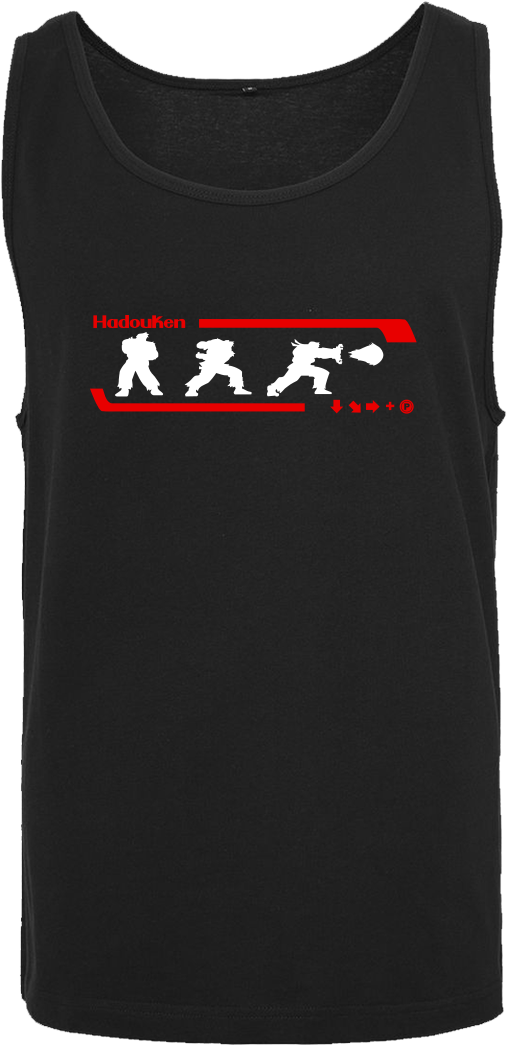 Hadouken T-shirt Tanktop Men Black (1044x1044), Png Download