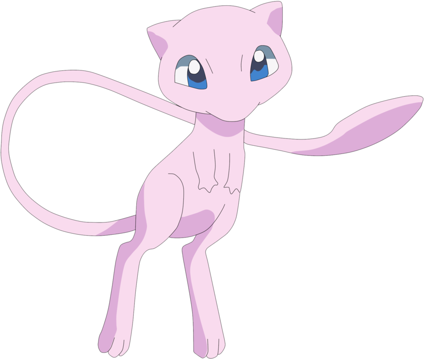 Mew, Mew - Pink Pokemon With Long Tail (1032x774), Png Download