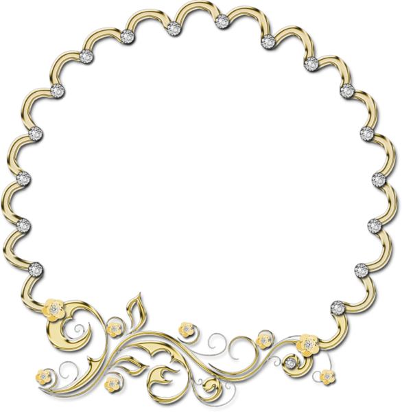 Share This Image - Round Gold Decorative Png (586x600), Png Download