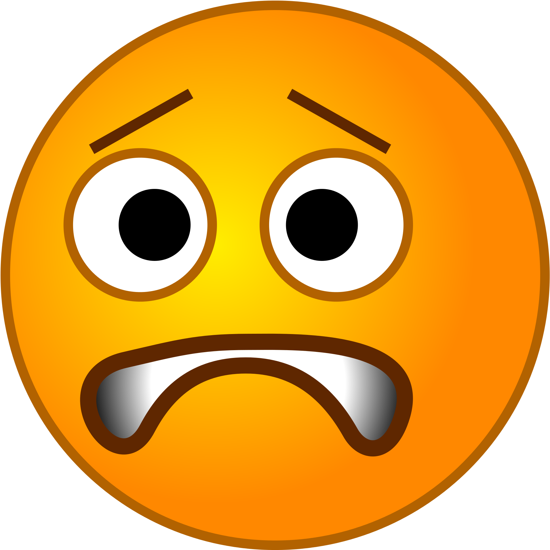 Worried Emoji Transparent - Worried Emoji (2000x2000), Png Download