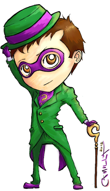 Download Riddler Drawing Jpg Freeuse - Riddler Chibi PNG Image with No ...