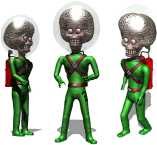Aliens2 - Martians (400x300), Png Download