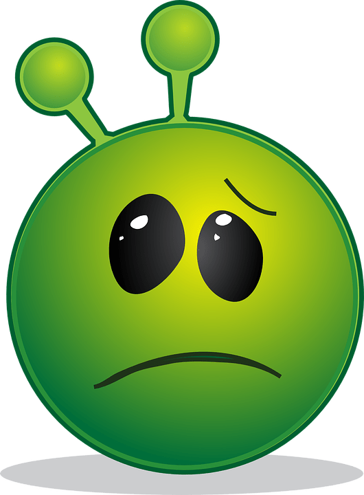 Emoji Express Answers Alien Invasion The Emoji - Punny Alien Phobia Square Car Magnet 3" X 3&q (530x720), Png Download