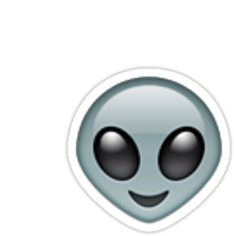 Alien Emoji Alien Emoji Sticker - Emoji Alien (375x360), Png Download