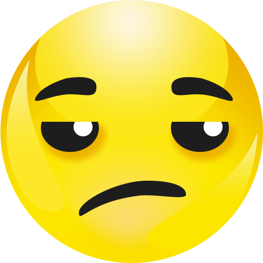 Worried Uneasy Face Emoji - Emoji (600x600), Png Download