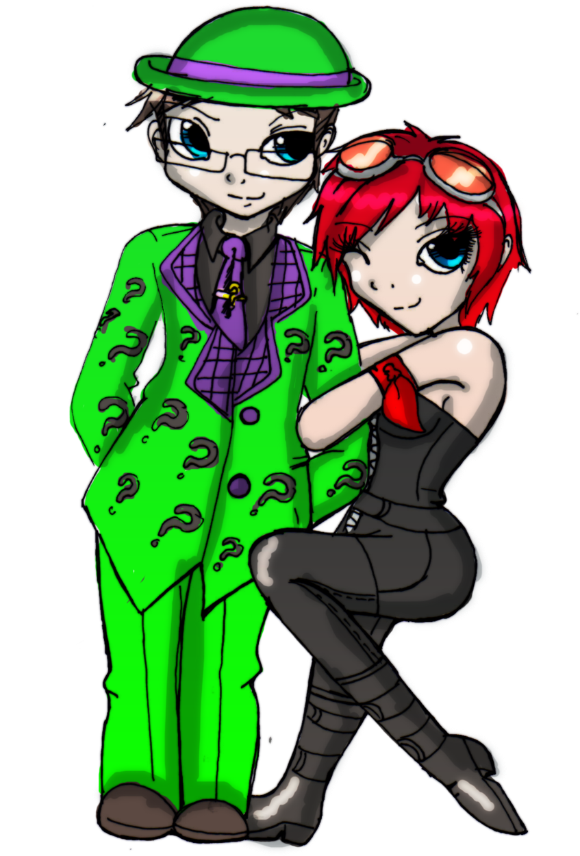 Riddler Drawing Adorable Jpg Free Stock - Riddler Chibi (900x1269), Png Download