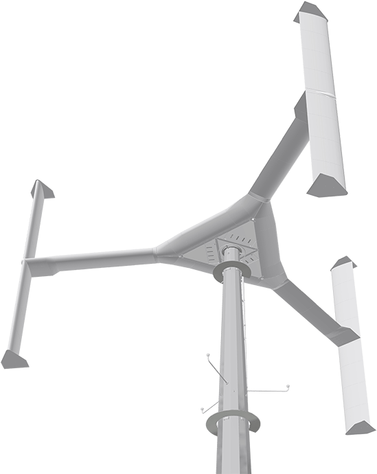 The Ecovert Vertical Axis Wind Turbine - Vertical Wind Turbine Png (1000x700), Png Download