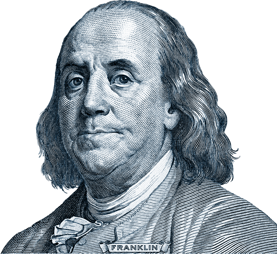 The Decra Jumpstart Program May Be Modified Or Discontinued - Benjamin Franklin No Background (900x826), Png Download