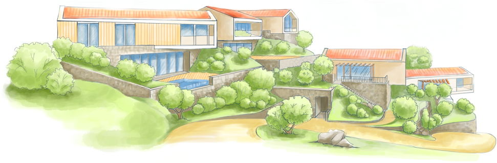 Marevita Investment Project For Sale In Lustica, Montenegro - Painting (1000x317), Png Download