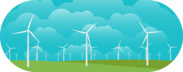 Solar And Wind Power - Wind Energy Renewable Or Nonrenewable (640x253), Png Download
