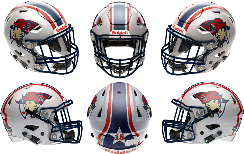 5961c1e36c9eb Patriotsspeedflex6view - Charlotte 49ers Football Helmet (858x555), Png Download