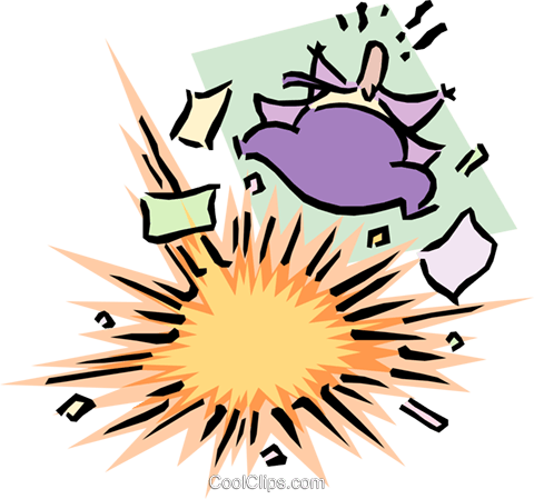 Sitting On A Time Bomb Royalty Free Vector Clip Art - Tertiary Explosives (480x449), Png Download