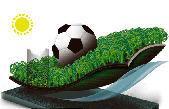 Pasto Sintético - Gramilla Sintetica Para Estadios (614x378), Png Download