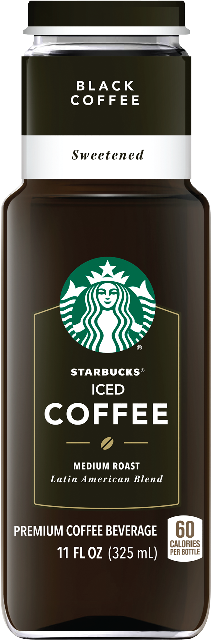 Starbucks Iced Coffee Black Sweetened - Starbucks Black Iced Coffee (2100x2100), Png Download